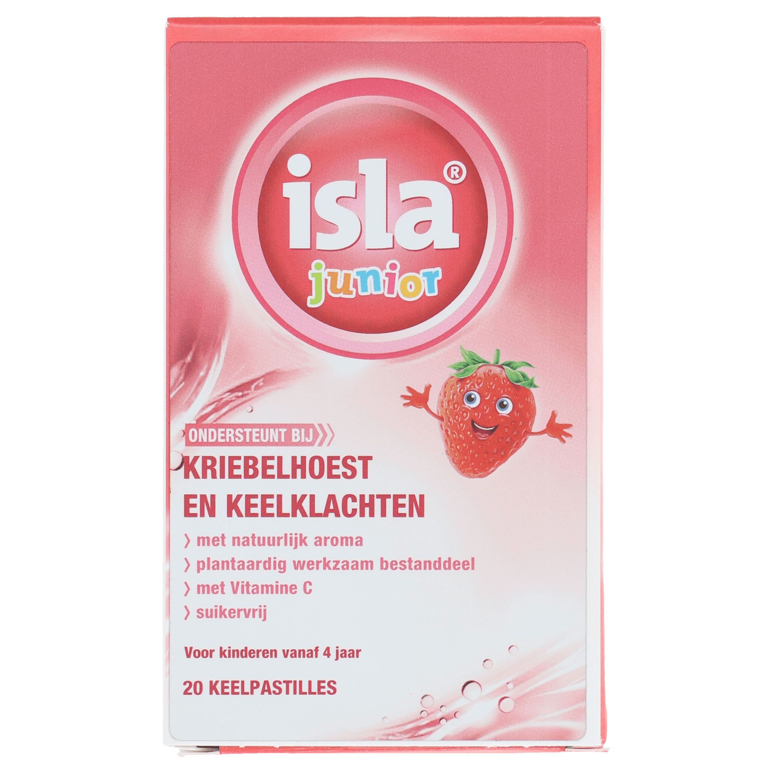 Isla Junior aardbei keelpastille Doos 58 g