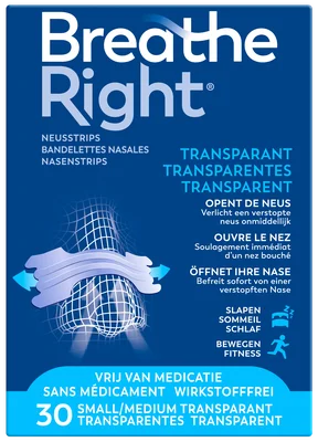 Breathe Right Breathe Right Clear Doos 30 st