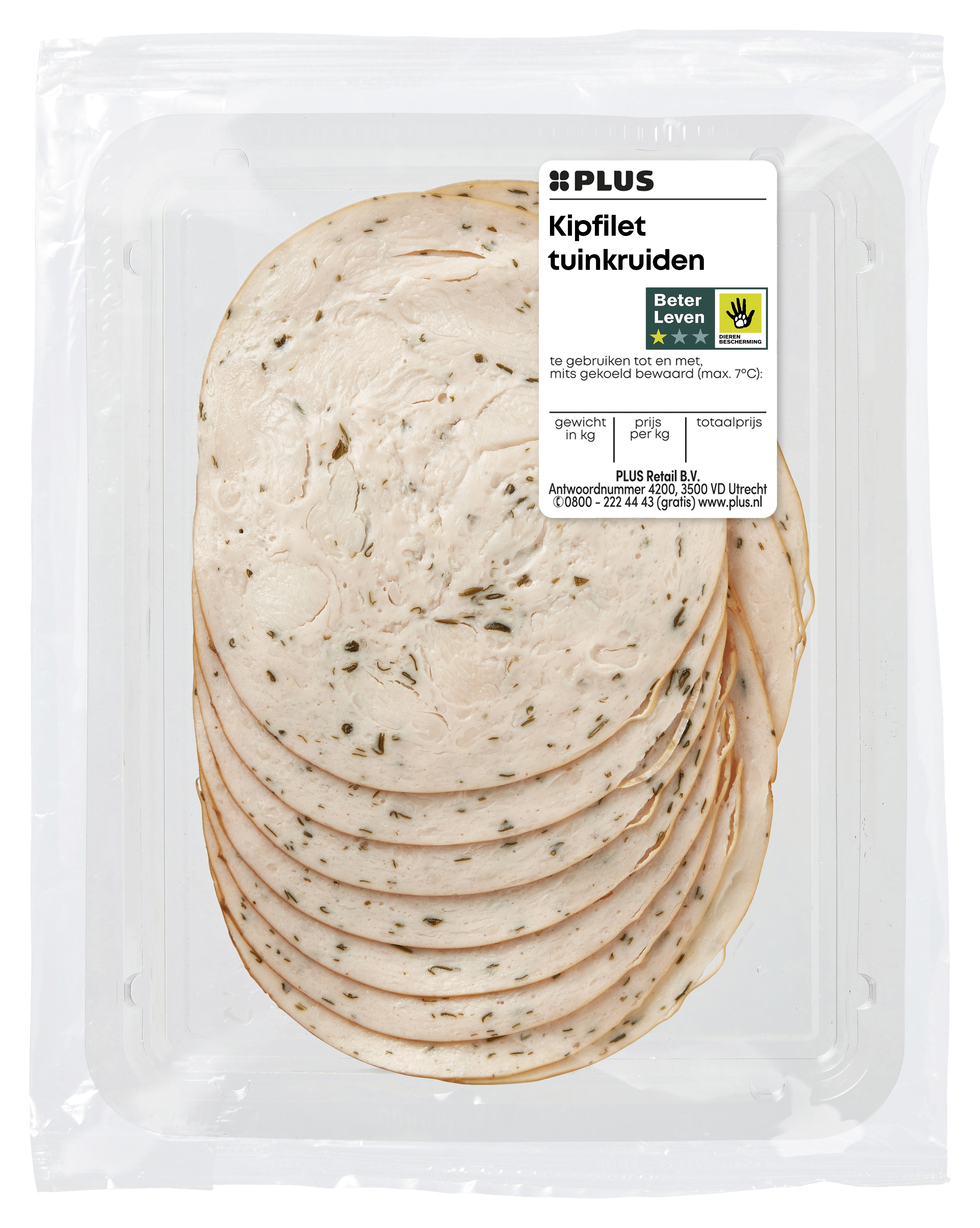 PLUS Kipfilet Tuinkruiden 125 gram