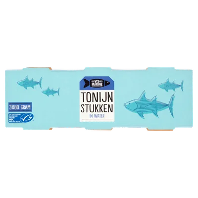 Vis Marine Tonijnstukken in water MSC 3-pack Blik 240 g
