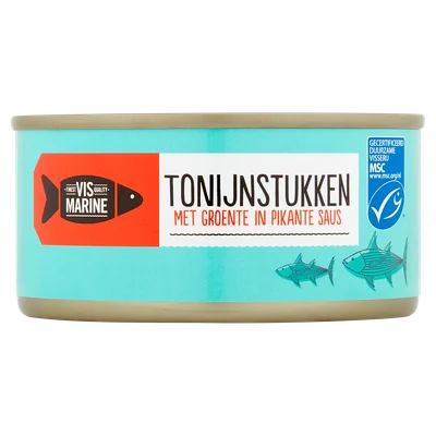 Vis Marine Tonijnstukken met groente MSC Blik 185 g