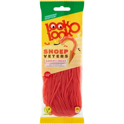 Look o Look Look-O-Look Zure Streken Aardbei Zak 125 g