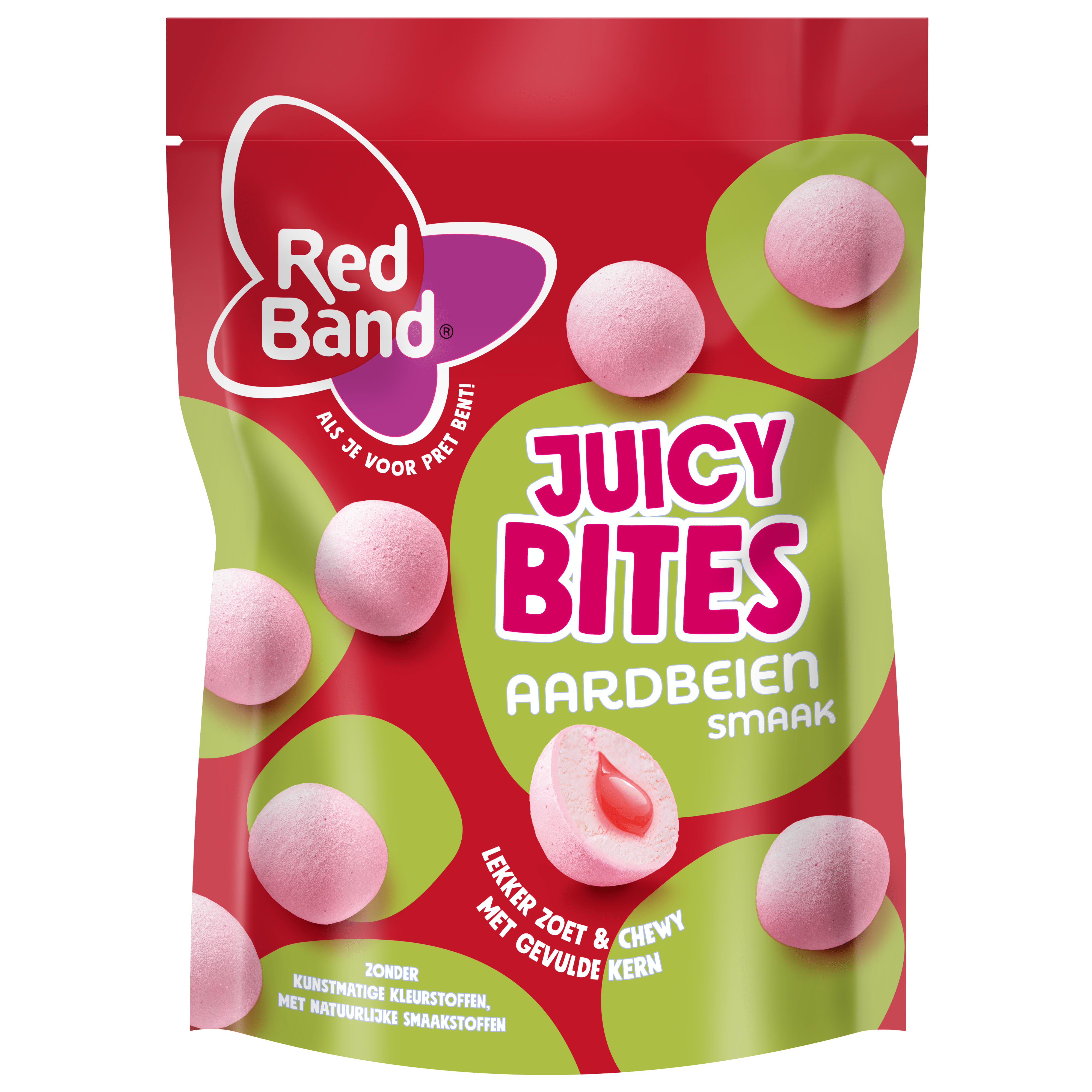 Redband Juicy bites aardbei Zak 145 g