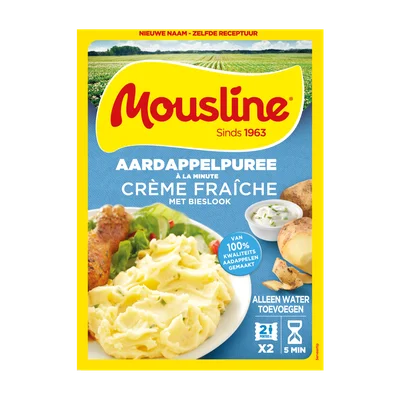 Mousline Aardappelpuree á la min Crème Fraîche Doos 186 g