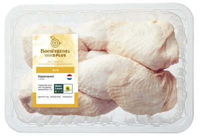 PLUS Boerentrots Kippenpoot 4st Tray 1200 g