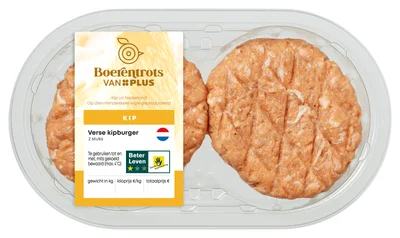 PLUS Boerentrots Verse kipburger Tray 180 g