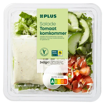 PLUS Salade Tomaat Komkommer Bakje 340 g
