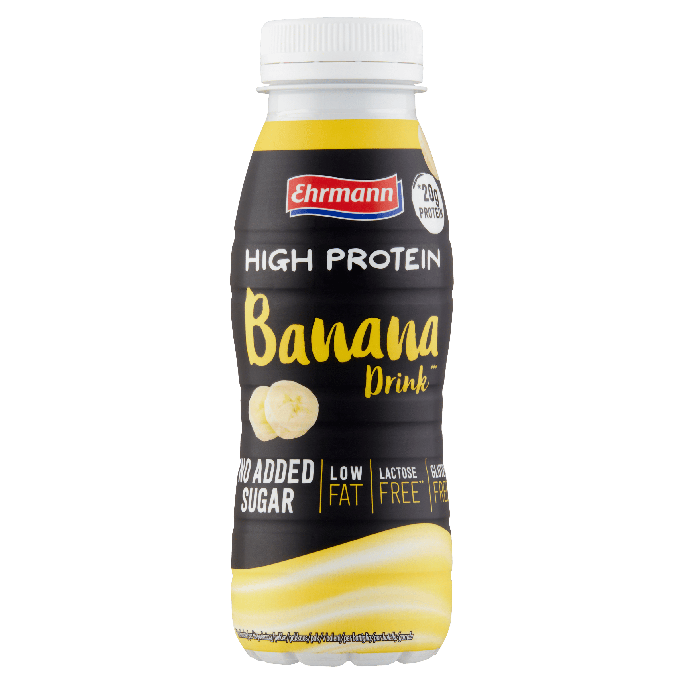 Ehrmann High Protein Shot Banaan Fles 250 ml