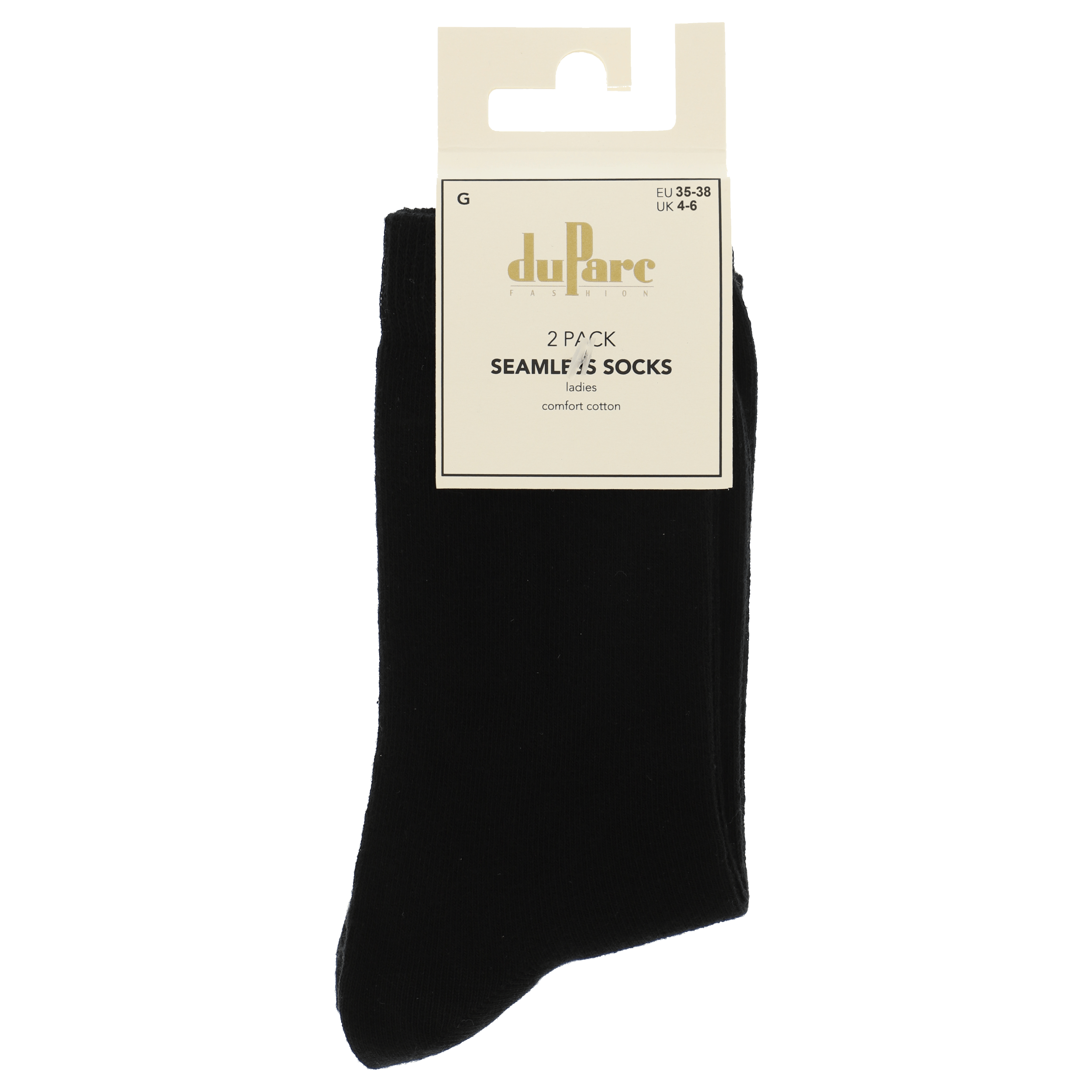 DuParc Damessok zwart 35-38 Uni