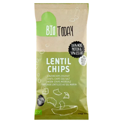 BioToday Linzenchips zeezout bio Zak 75 g
