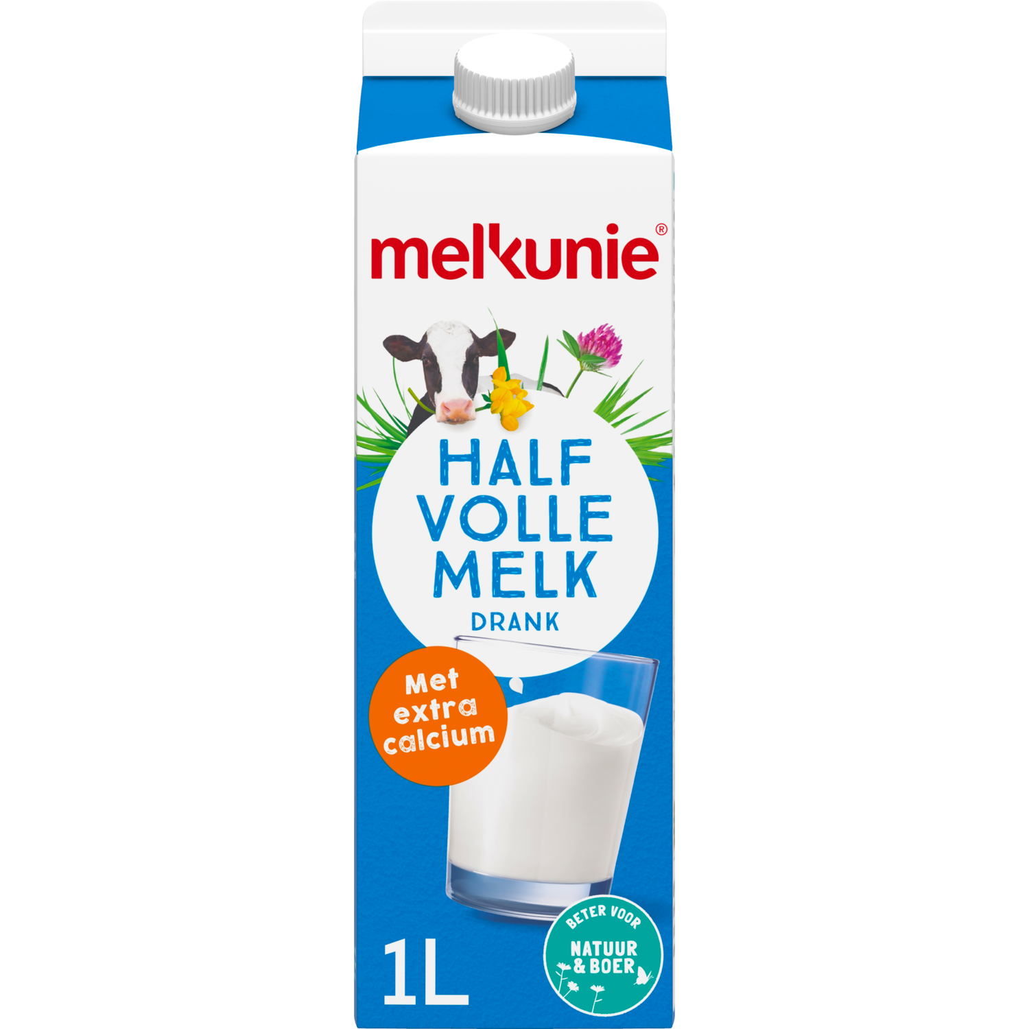 Melkunie Halfvolle melk extra calcium Pak 1000 ml
