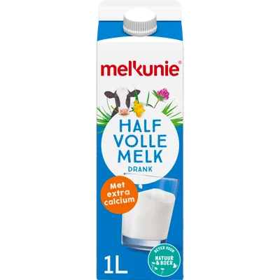 Melkunie Halfvolle melk extra calcium Pak 1000 ml