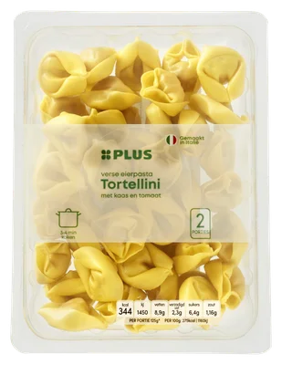 PLUS Tortellini met ham Blister 250 g