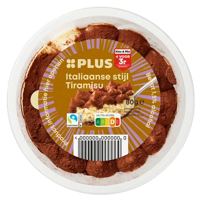 PLUS Italiaanse stijl Tiramisu Bakje 80 g