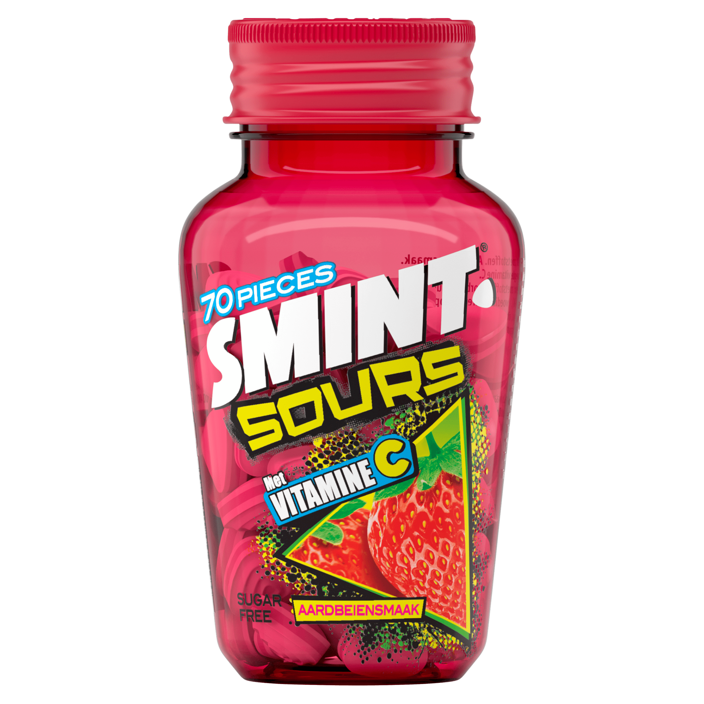 Smint Sour strawberry Fles 49 g