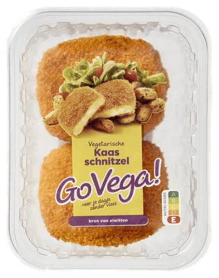 Go Vega Vegetarische kaasschnitzel Tray 200 g