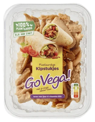 Go Vega Plantaardige kipstukjes Tray 175 g