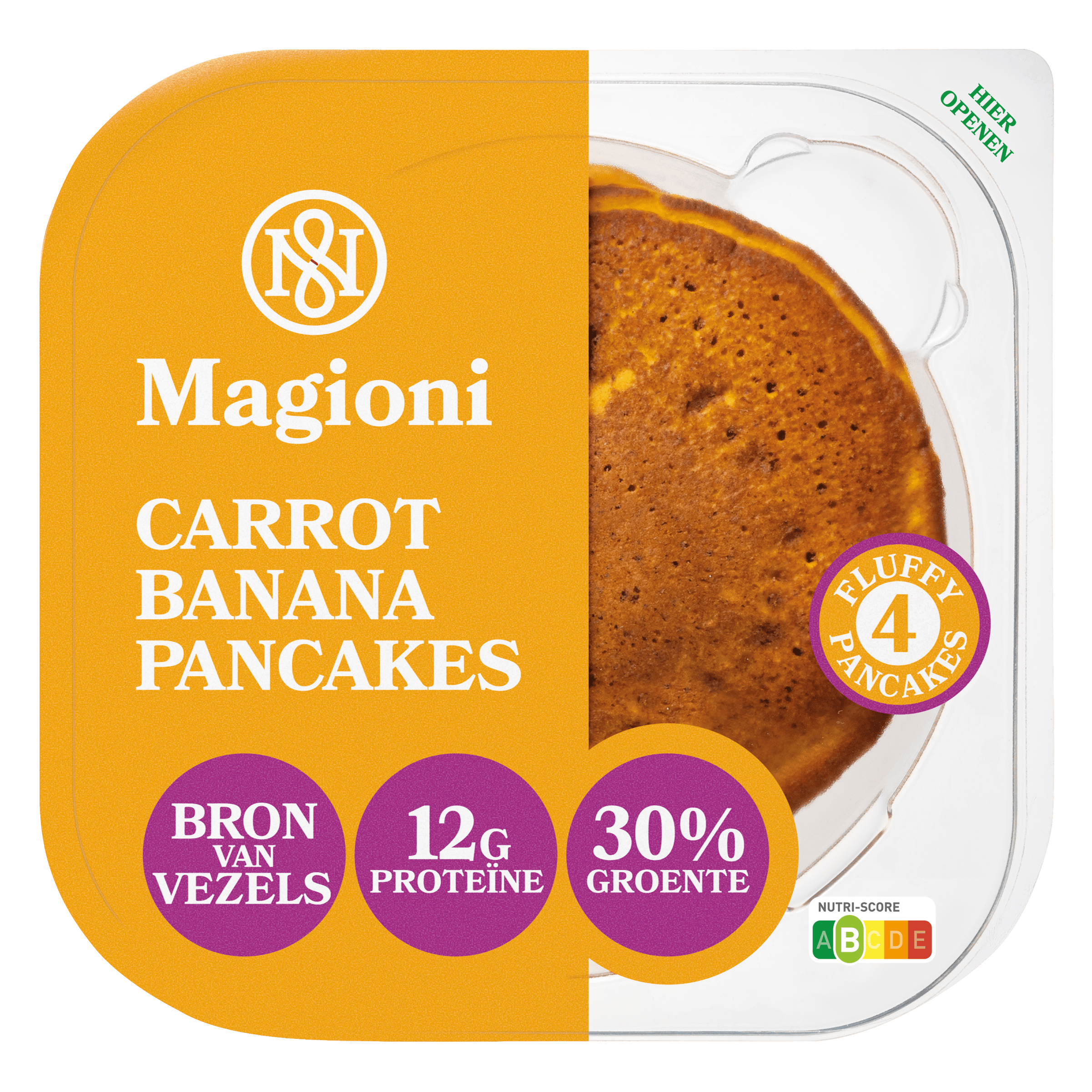 Magioni Carrot banana pancakes Kuipje 160 g