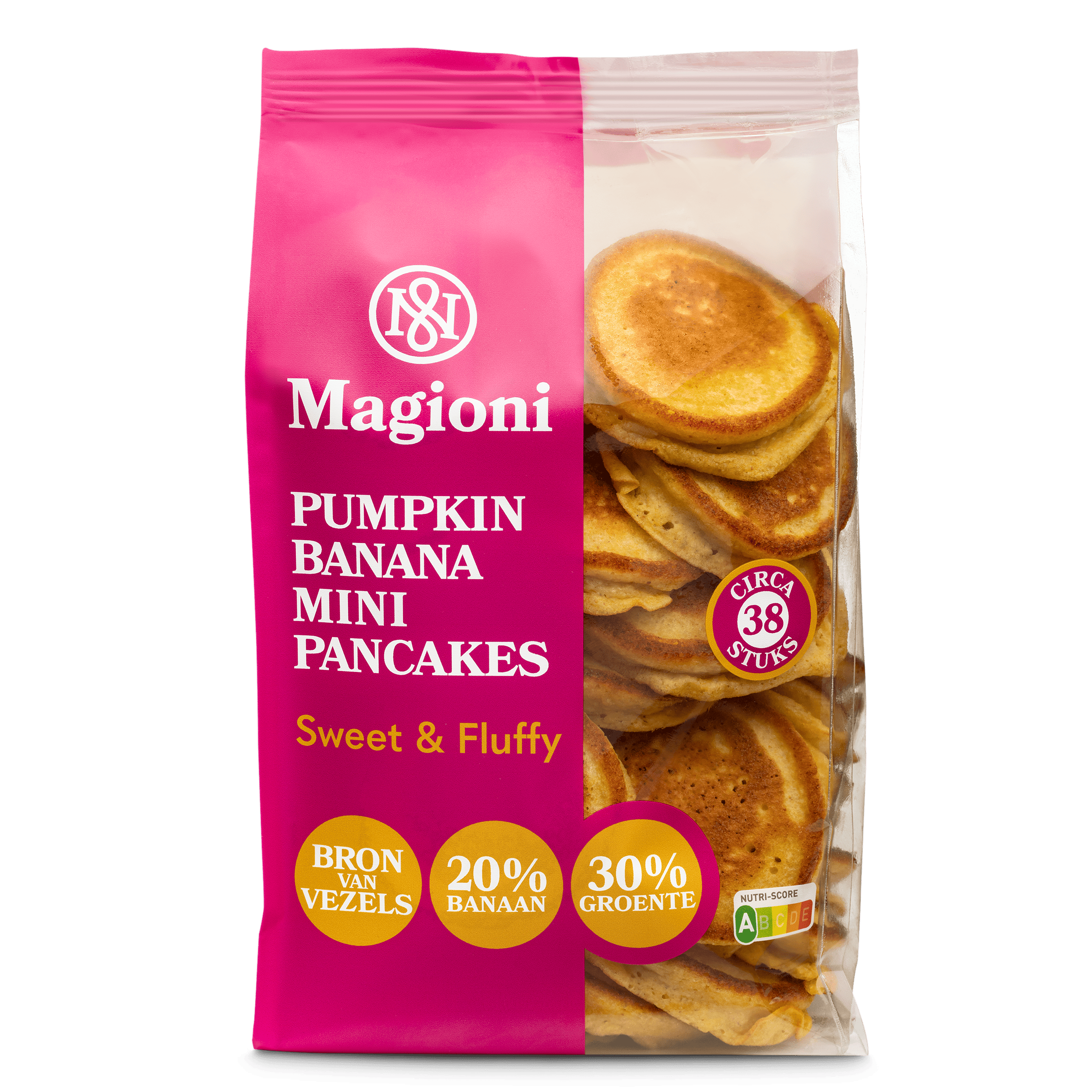 Magioni Pumpkin banana mini pancakes Wikkel 342 g