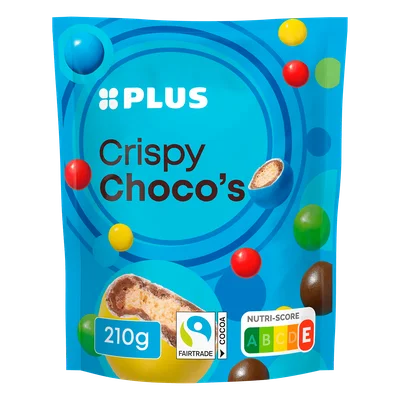 PLUS Choco's crispy Fairtrade Stazak 210 g