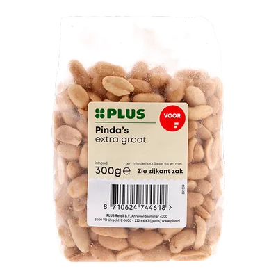 PLUS Pinda's ongezouten Stazak 300 g