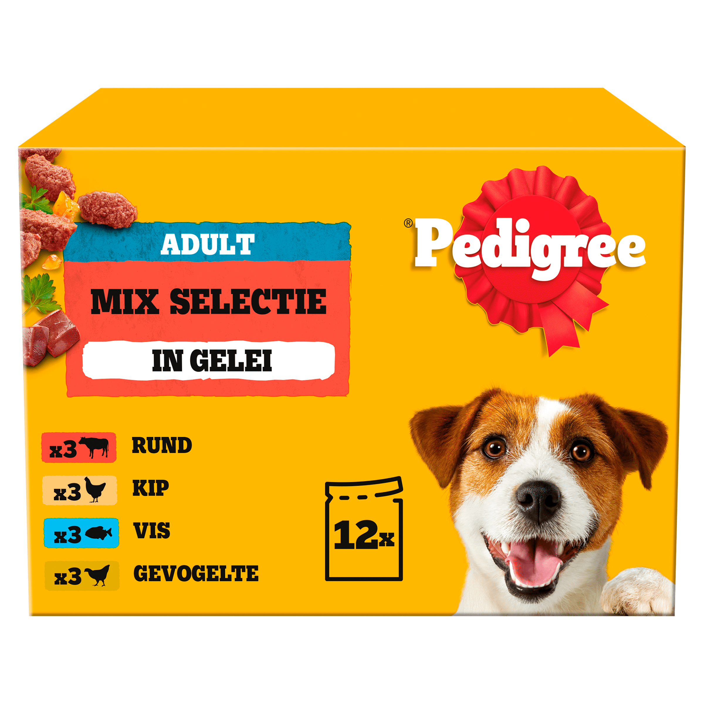 Pedigree Maaltijdzakjes adult mix select Doos 1200 g
