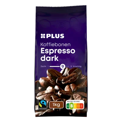 PLUS Koffiecups espresso dark Fairtrade Doos 20 st