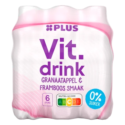 PLUS Vitamin drink granaatappel &amp; framboos Krimp 3000 ml