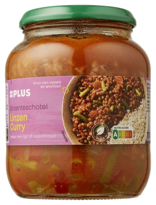 PLUS Bonenschotel Linzencurry Pot 700 g