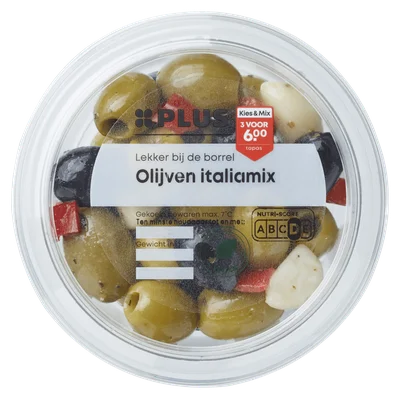 PLUS Olijven Italia mix Bakje 130 g