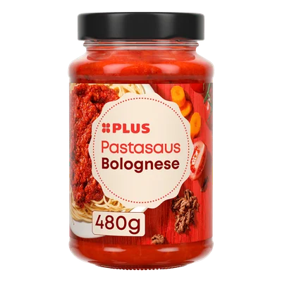 PLUS Pastasaus bolognese Pot 480 g