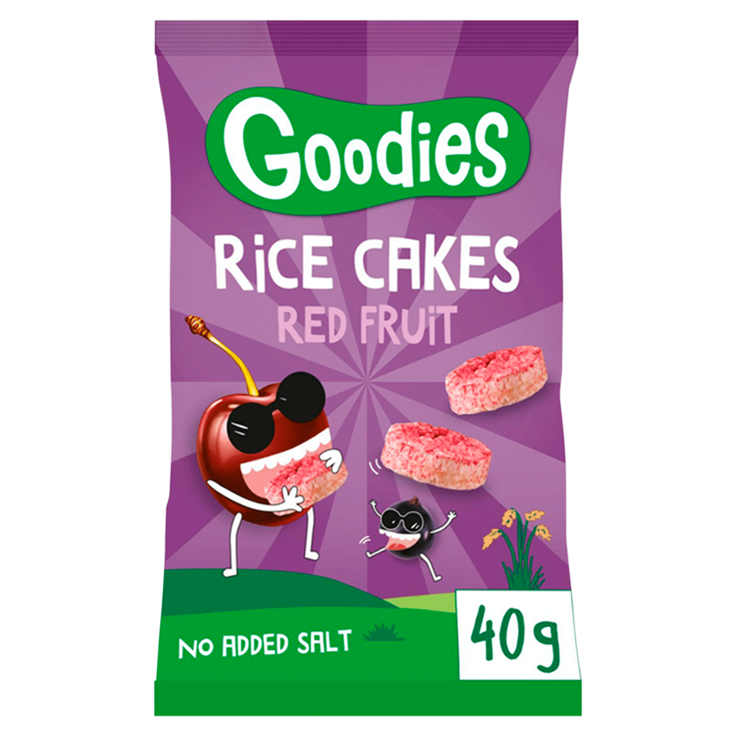 Goodies Rice cakes rood fruit Zak 40 g