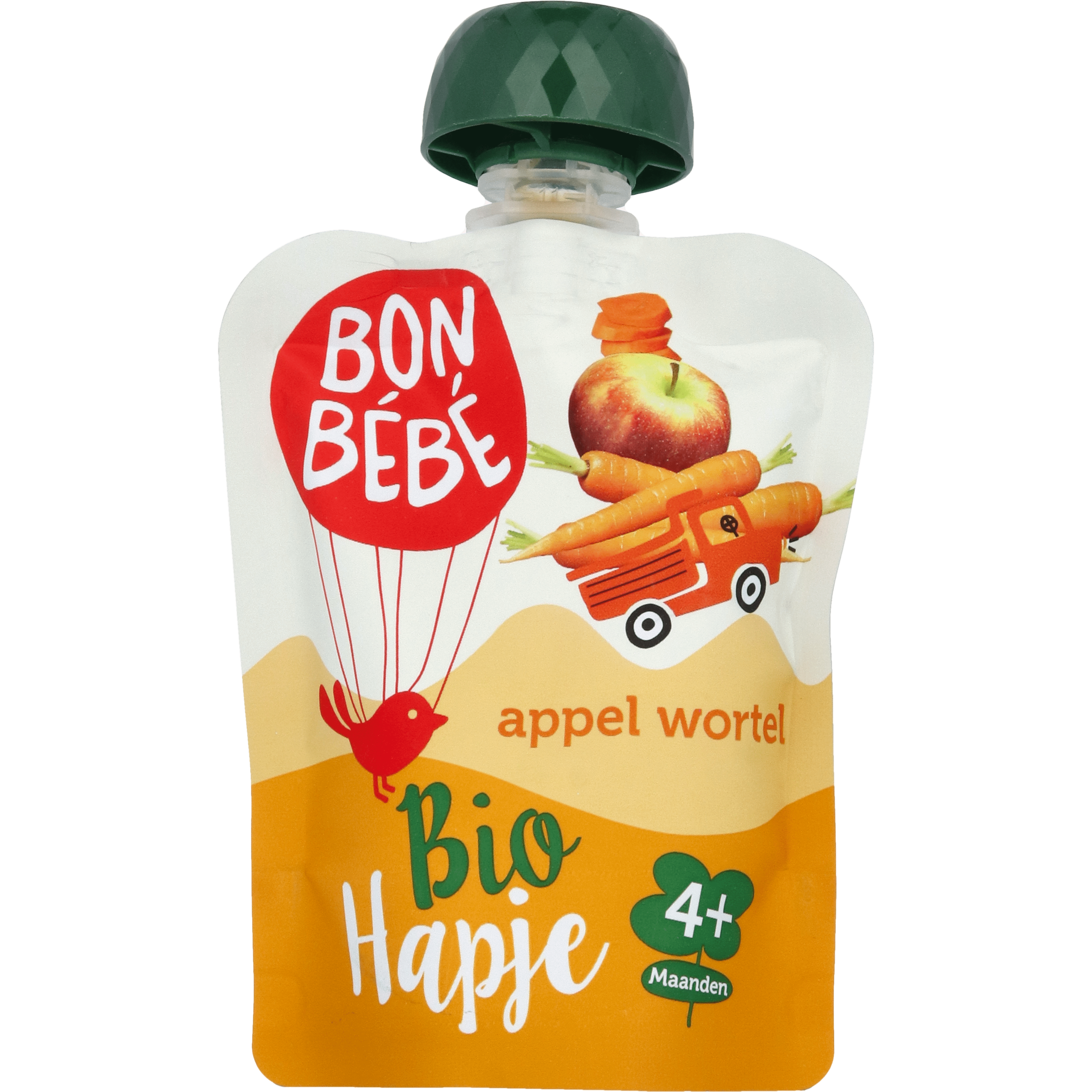 Bonbebe knijp appel wortel +4m Stazak 90 g