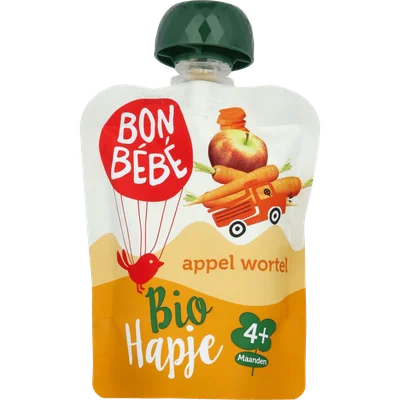 Bonbebe knijp appel wortel +4m Stazak 90 g