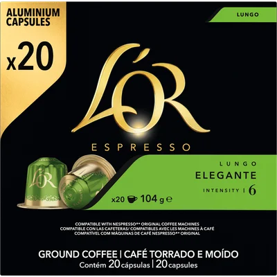 L'Or Lungo elegante koffiecups Doos 10 st