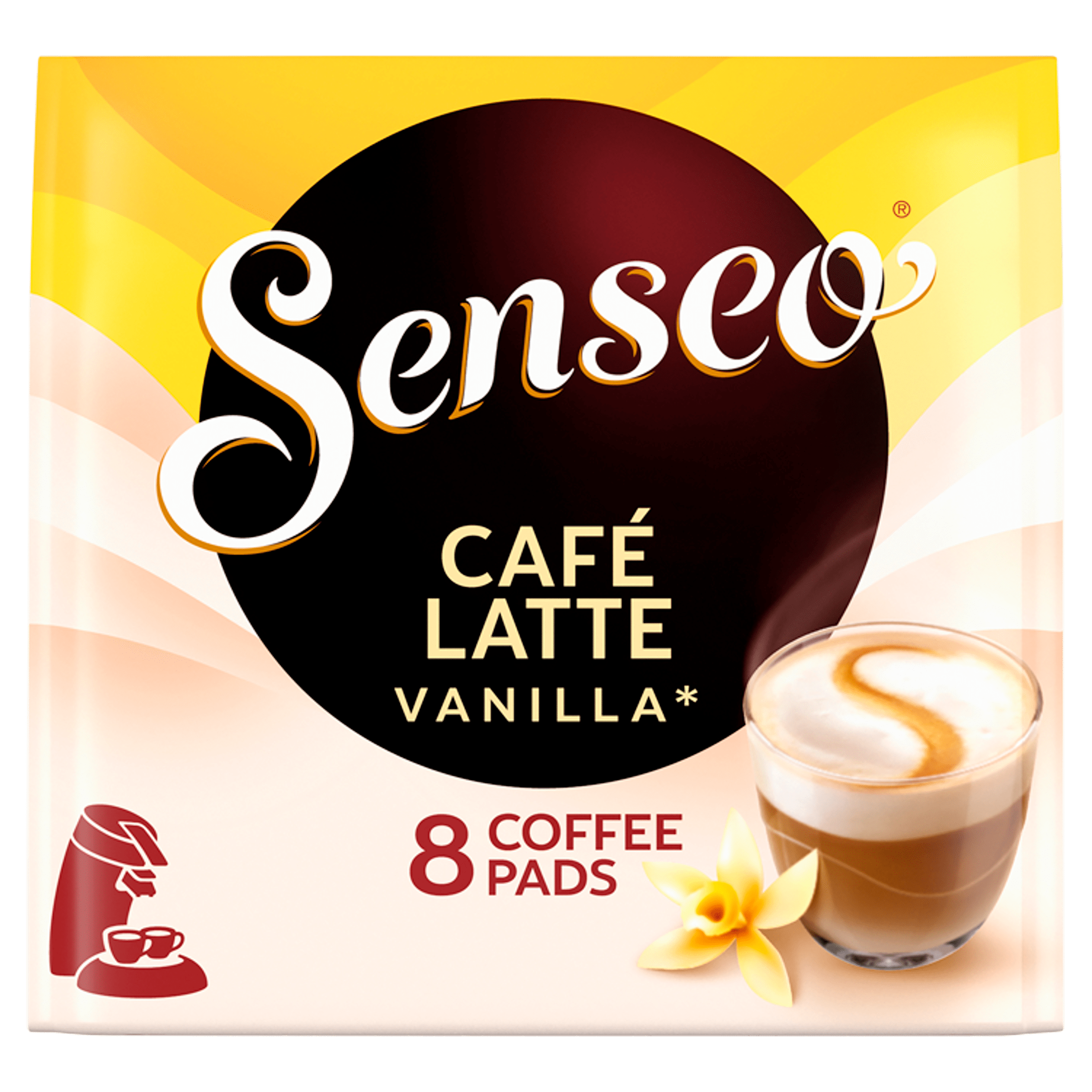 Senseo Café latte vanilla koffiepads Zak 8 st