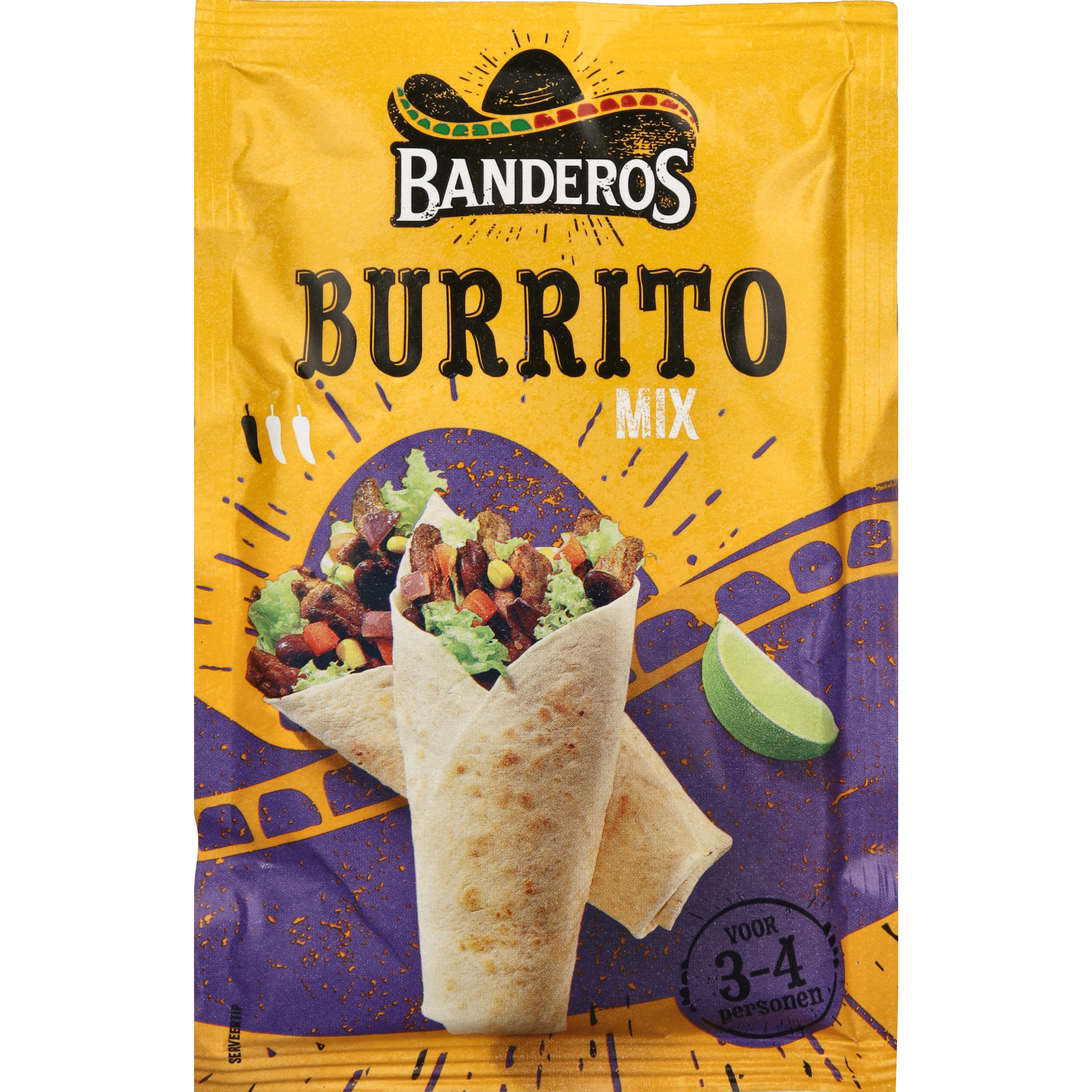 Banderos Burrito kruidenmix Zakje 28 g