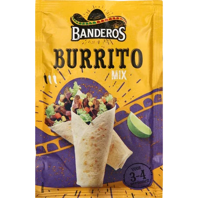 Banderos Burrito kruidenmix Zakje 28 g