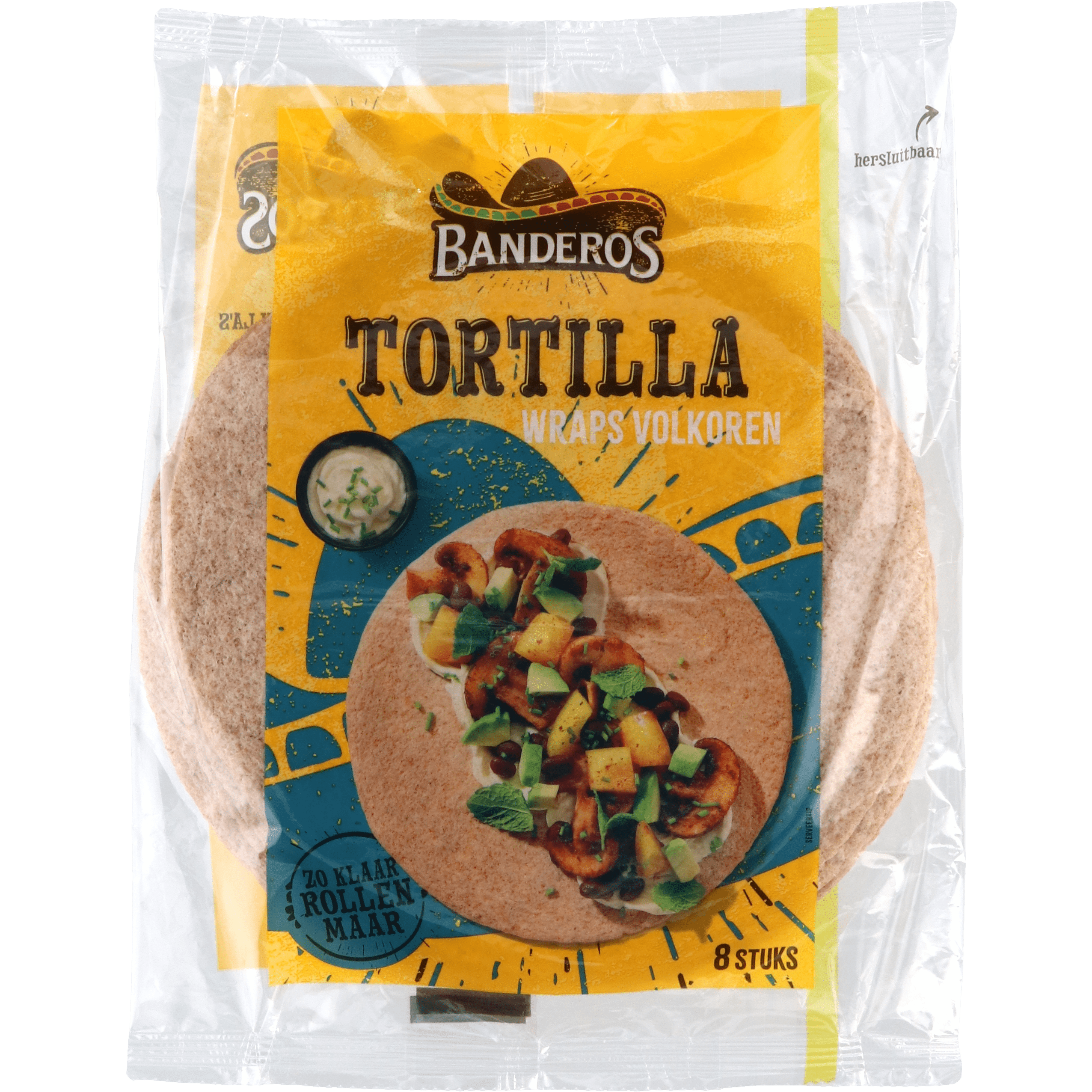 Banderos Tortilla wraps volkoren Zakje 320 g