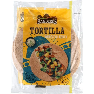 Banderos Tortilla wraps volkoren Zakje 320 g