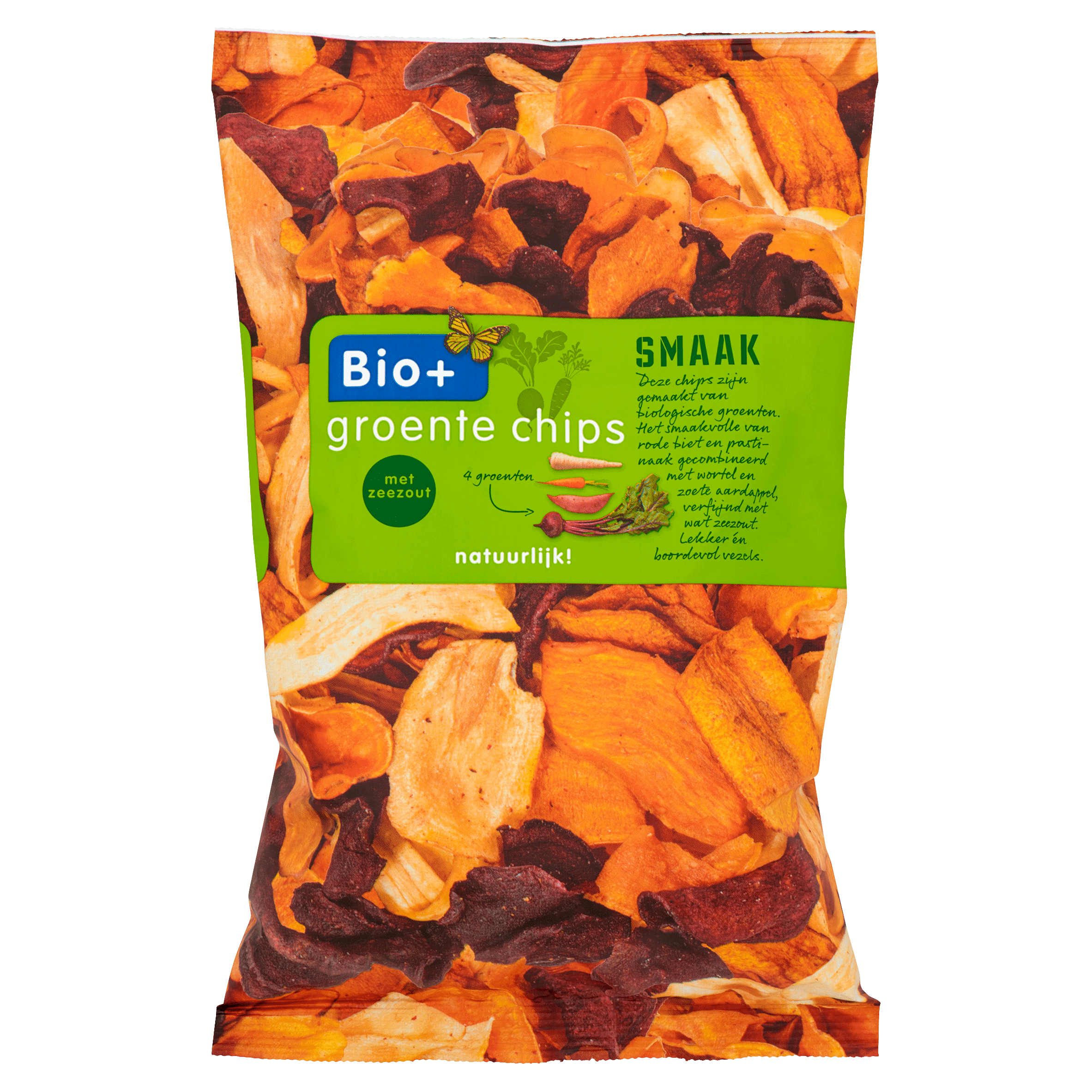 BIO+ Biologische groente chips Zak 100 g