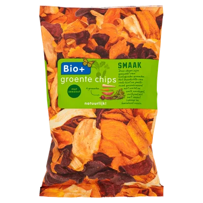 BIO+ Biologische groente chips Zak 100 g