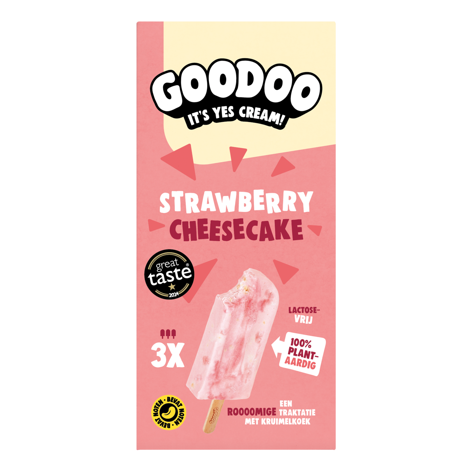 Goodoo Strawberry Cheesecake triopack Doos 210 ml