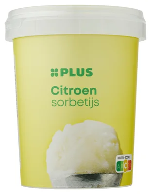 PLUS Sorbetijs citroen Kuipje 500 ml