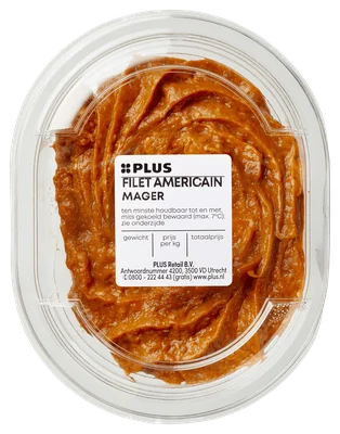 PLUS Filet Americain mager Bakje 150 g