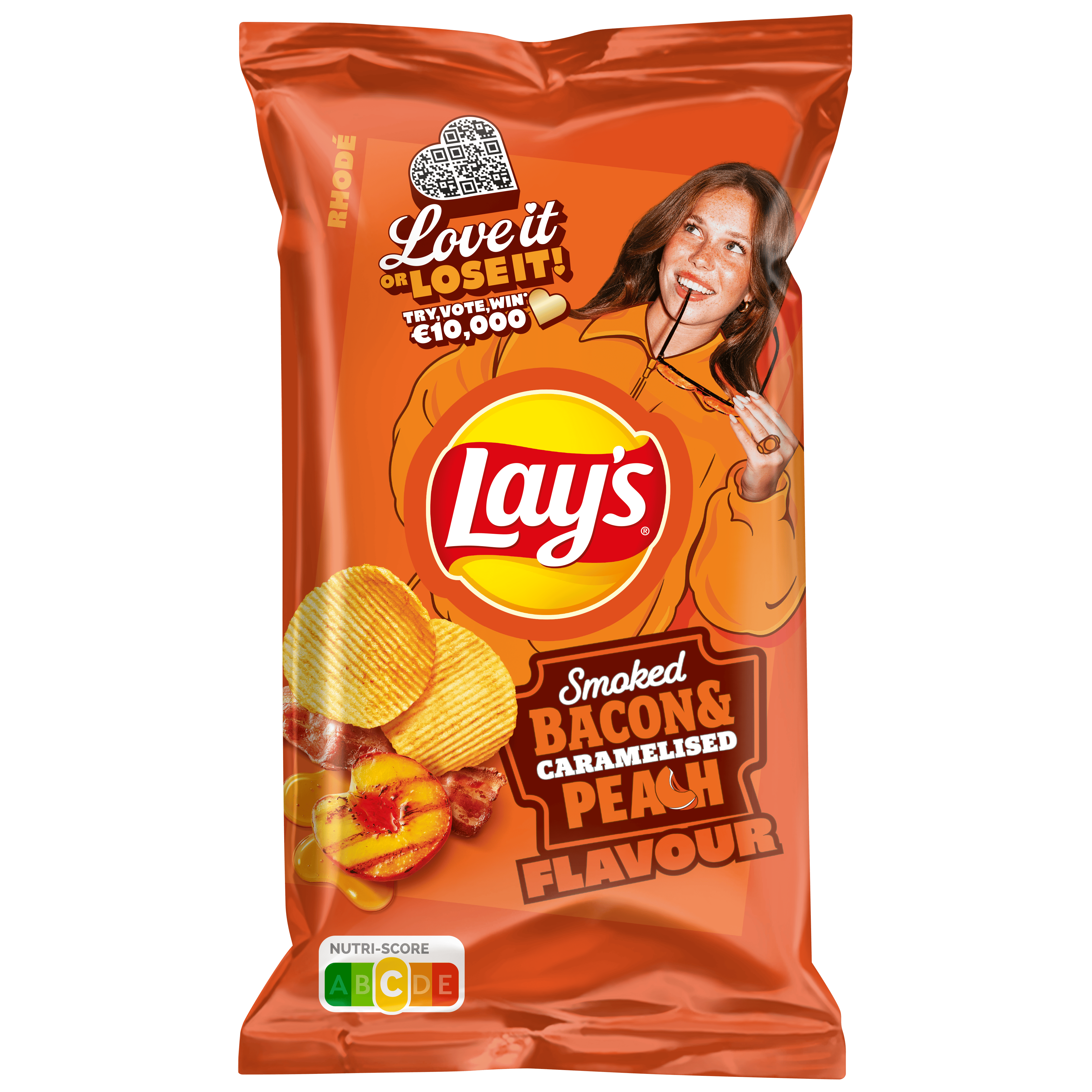 Lays Max Ribbel Chips Smoked Bacon Caramel Zak 185 g