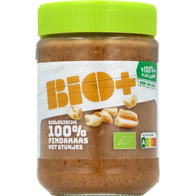 BIO+ Pindakaas 100% crunchy Pot 350 g