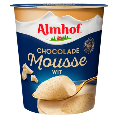 Almhof Mousse witte chocolade Beker 200 g