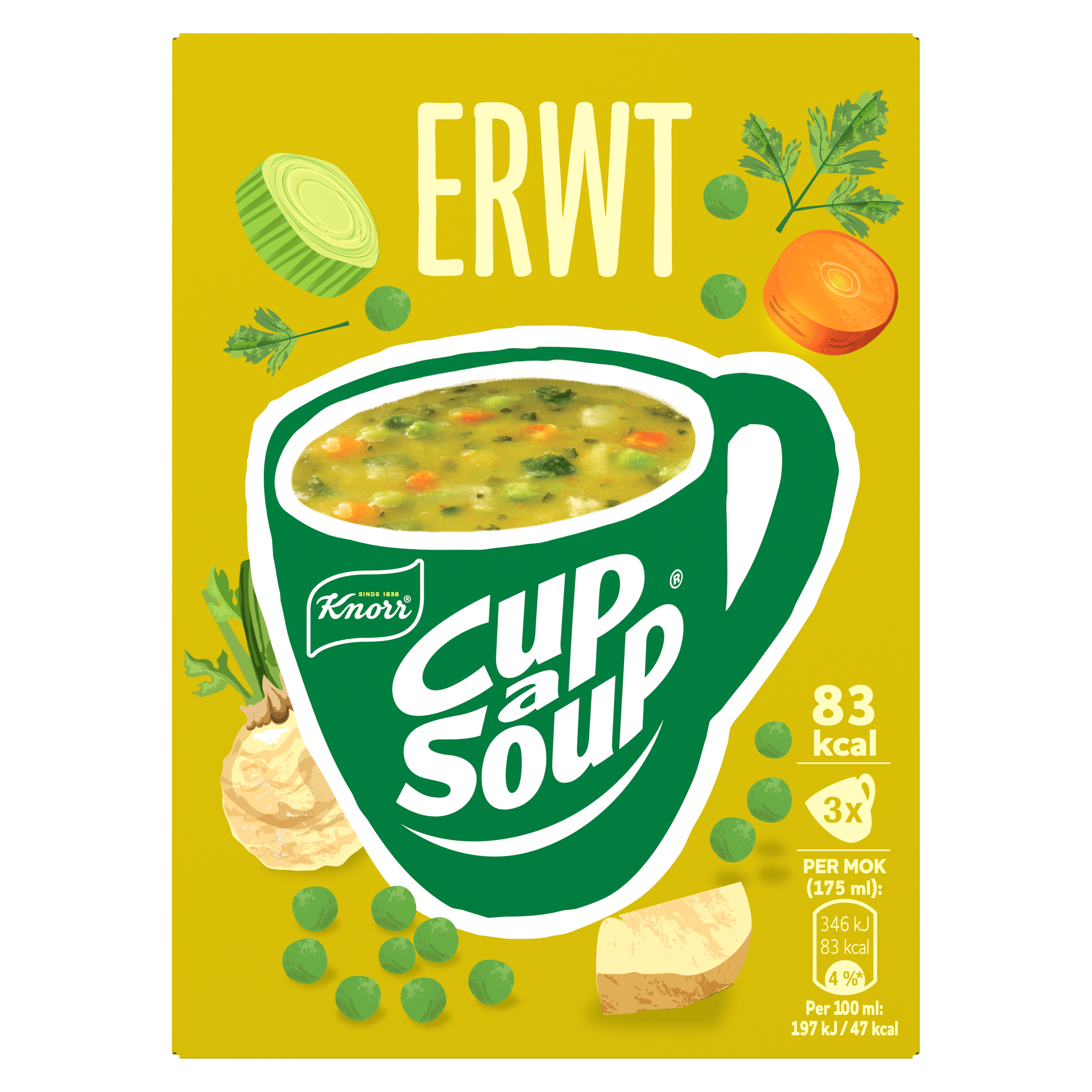Knorr Cup-a-Soup Erwten Doos 69 g