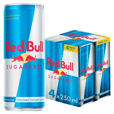 Red Bull Energy drink suikervrij 4-pack Set 1000 ml